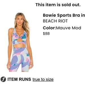 Bowie Sports Bra Beach Riot